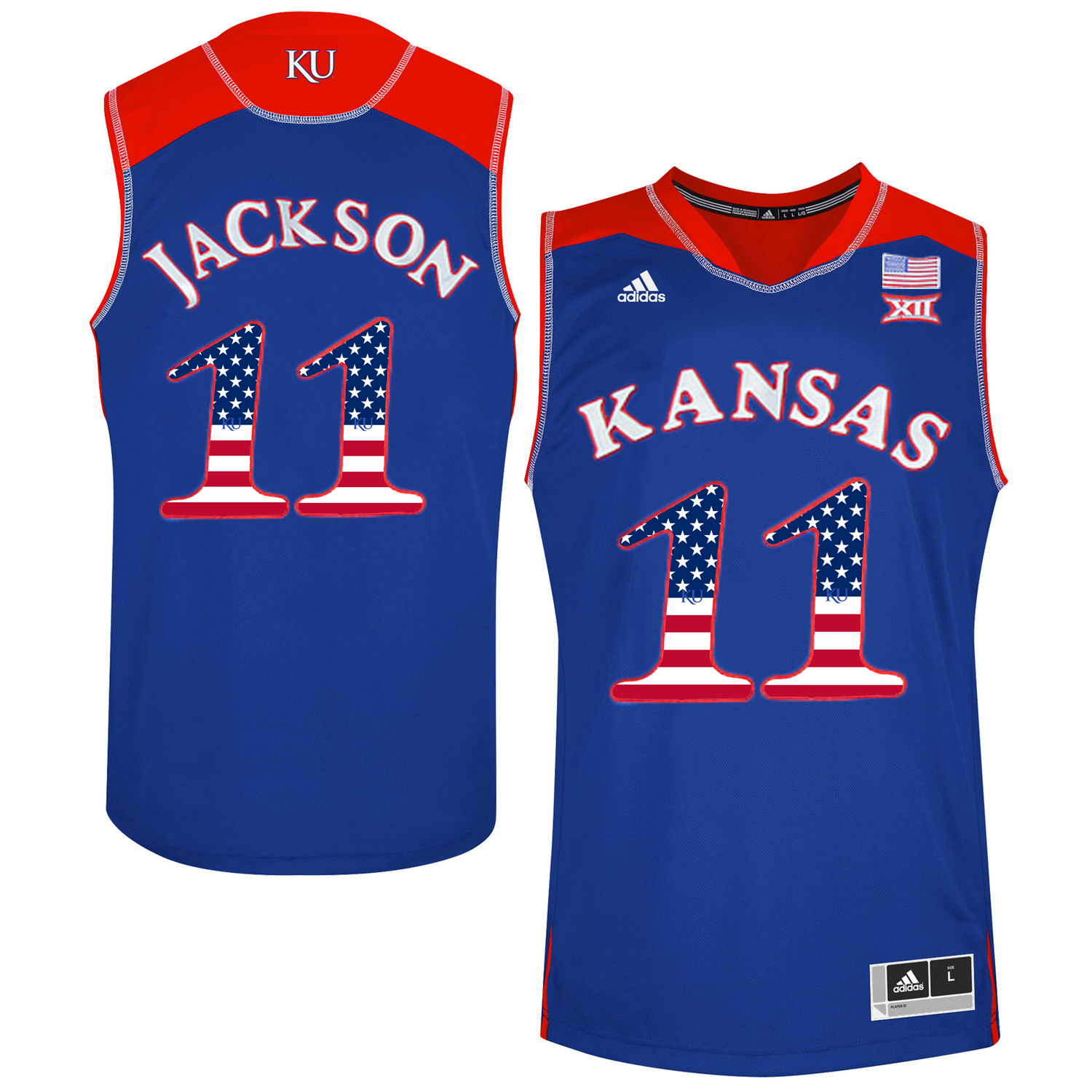 Kansas Jayhawks 11 Josh Jackson 11 College Basketball Authentic Jersey Royal Blue